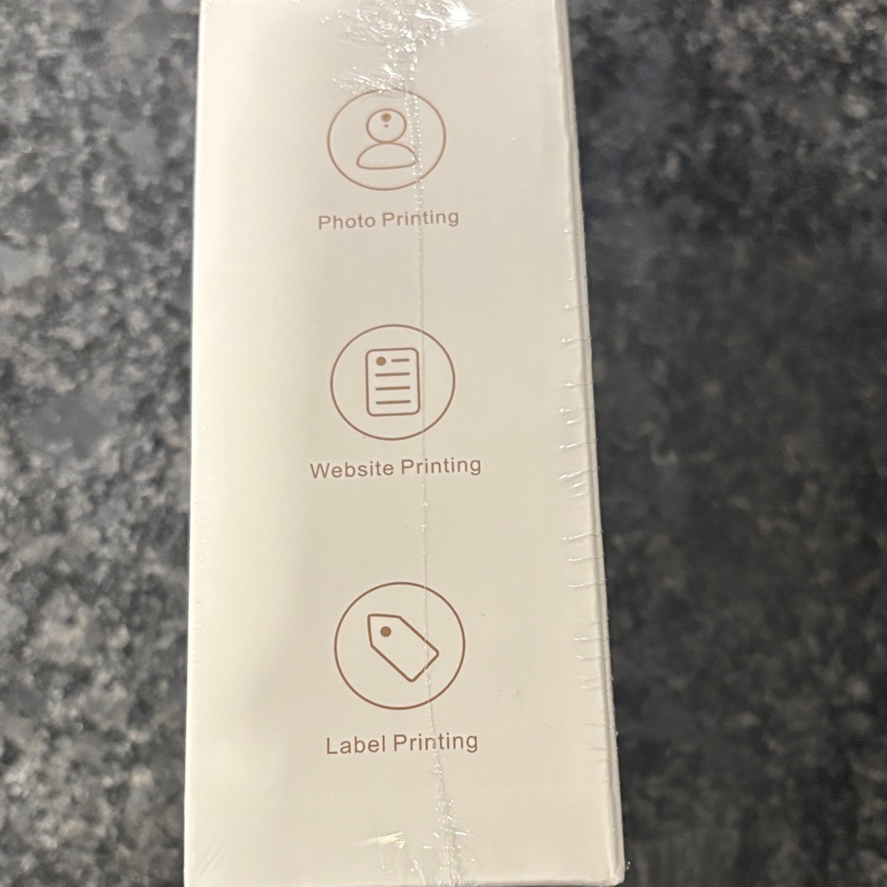 Portable Mini Printer - White with Gold Accent - Picture 3 of 4